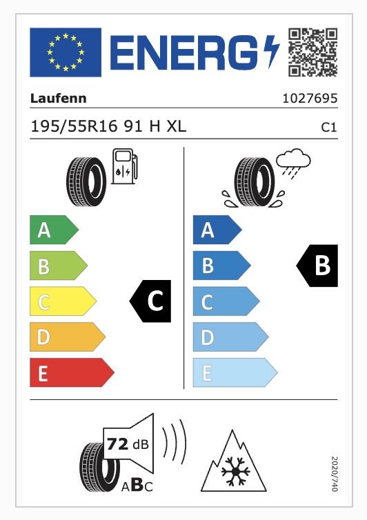 LFN.195/55R16 91H XL G FİT 4S LH71 (C-B-72) (4 MEVSİM) LAUFENN LASTİK (2024)