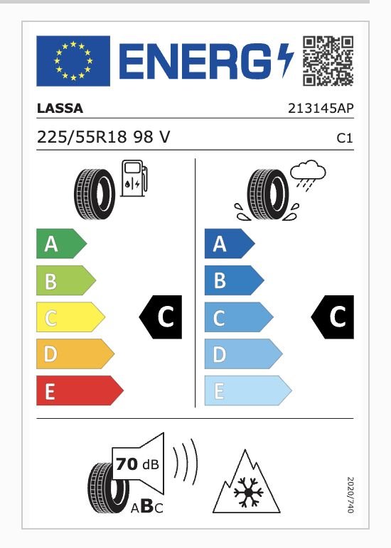 LAS.225/55R18 98V MULTIWAYS 2 (C-C-70) (4 MEVSİM) LASSA LASTİK (2025)