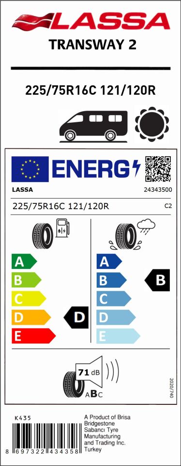LAS.225/75R16 C 121/120R TRANSWAY 2  (D-B-71) (YAZ) LASSA LASTİK (2025)