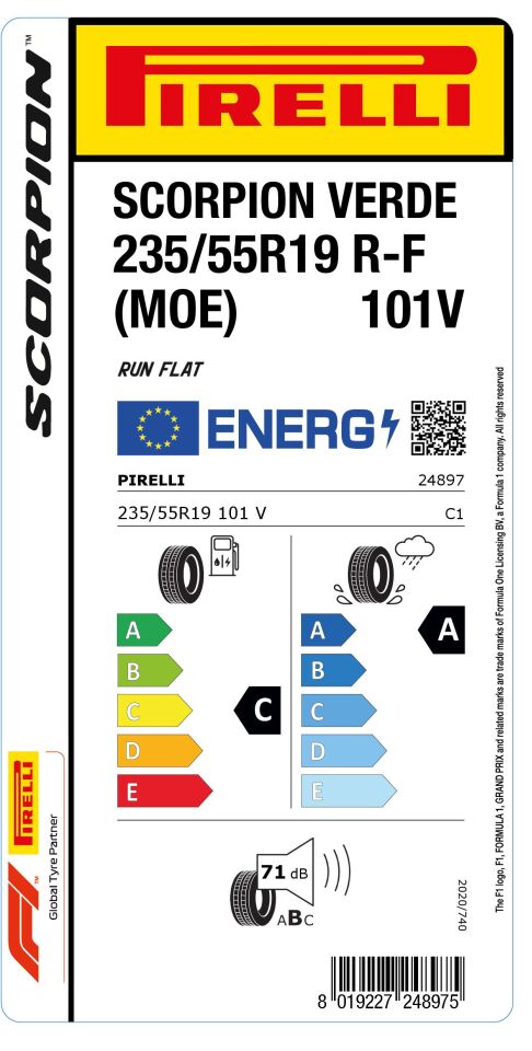 PRL.235/55R19 101V RFT SCORPİONVERDE  MOE (C-A-71) PİRELLİ LASTİK (2024)