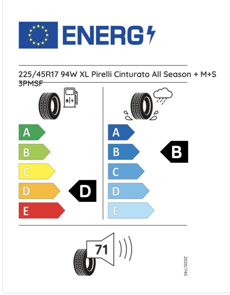 PRL.225/45R17 94W XL CINTURATO ALL SEASON PLUS (D-B-71) (4 MEVSİM) PİRELLİ LASTİK (2024)