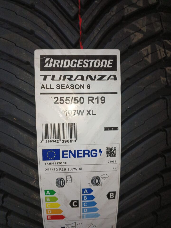 BRD.255/50R19 107W XL TURANZA ALL SEASON 6 (C-B-71) (4 MEVSİM) BRIDGESTONE LASTİK (2024)