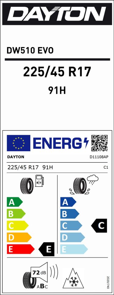 DAY.225/45R17 91H DW510E M+S (E-C-72) (KIŞ) DAYTON LASTİK (2025)
